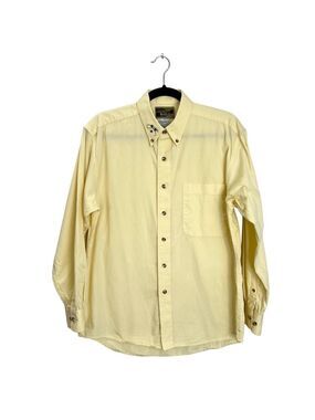 Rivers End yellow 100% cotton embroidered Western button down shirt S